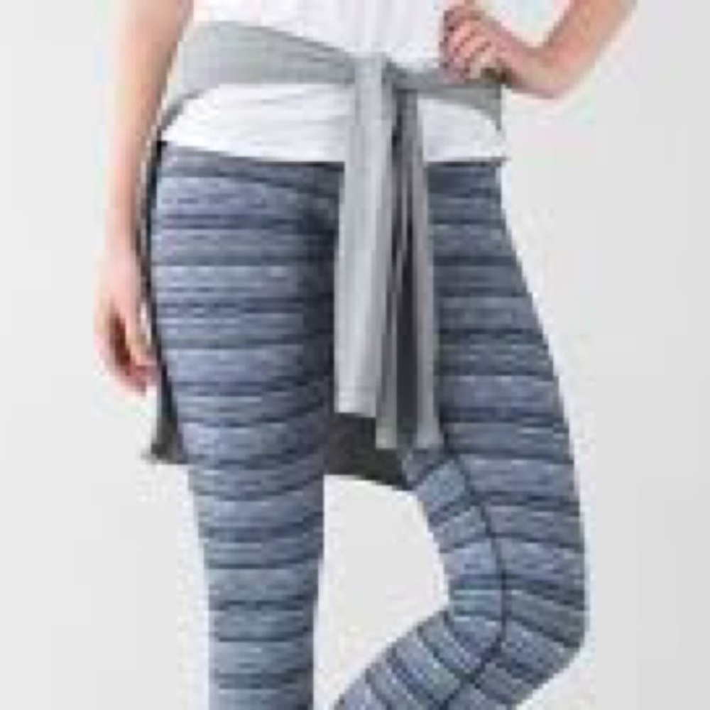 Lululemon Athletica Blue Striped Leggings